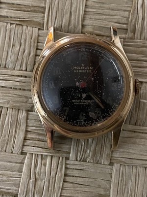 1940's Marvin Mil. 24Hr Dial w/10K g.f. Pink Bezel, 565S Cal., 17J- runs Smooth!