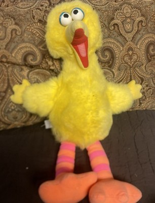 VTG 1986 Sesame Street Talking Big Bird Pull String Stuffed 22