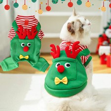 Christmas Dog Cat Pet Elk Four Legged Plush Jumpsuit Clothing Autumn Winter Warm