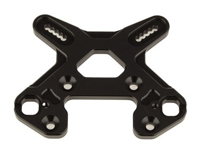 Team Associated 81502 - RC8B4 Front Shock Tower, Black Aluminum