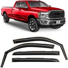 Sun Rain Visors Wind Rain Guards For 2019-2026 Dodge Ram Crew Cab
