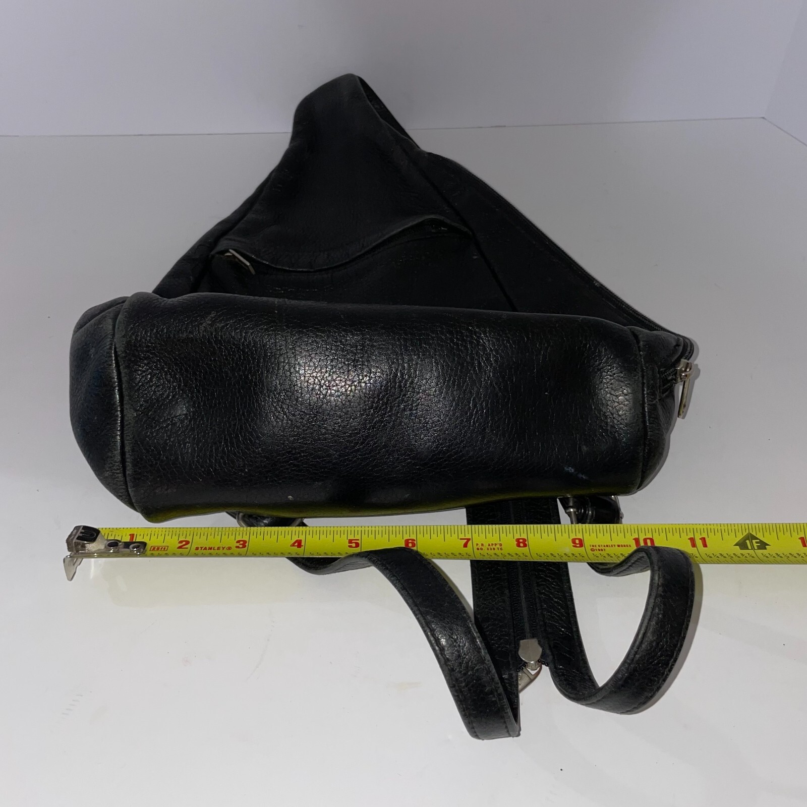 Ellington Split Zipper Black Leather Crossbody Ba… - image 9