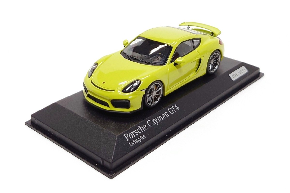 Minichamps 1:43 Porsche Cayman GT4 (981) in Light Green | eBay