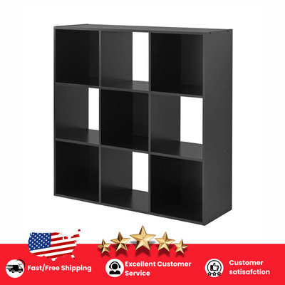 Mainstays Multifunction 9-Cube Storage Organizer Black 98% Particle Board USA