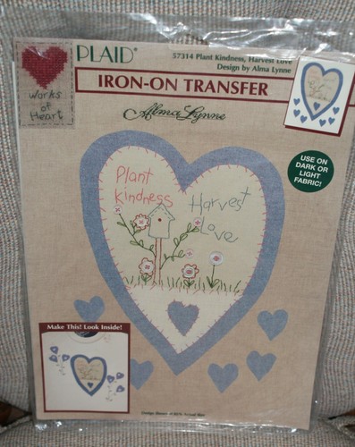 Heart 57314 Plant Kindness Harvest Love Iron On Transfer by Plaid Fast Shipping - 第 2/3 張圖片