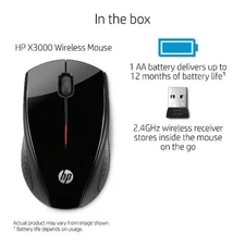 New HP X3000 Wireless Mouse Black (H2C22AA#ABL) Genuine USA Seller