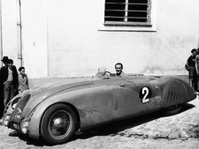 Cars 1936 bugatti type 57g supercar retro race Desk Mat Stitched