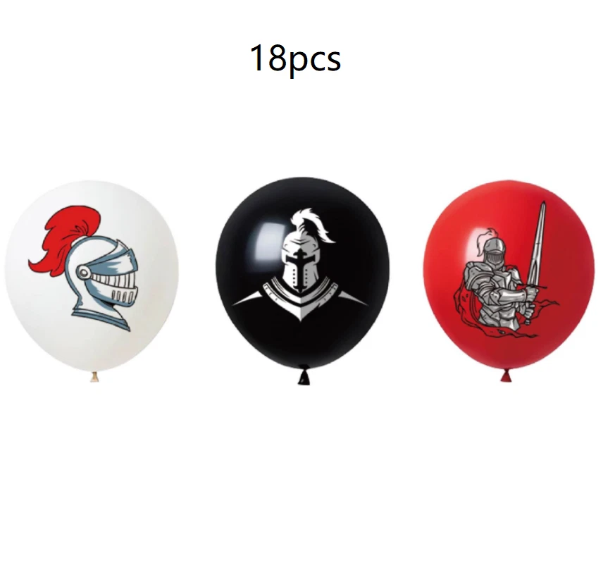 Caballero Globo Medieval Cumpleaños Fiesta Evento Festival Decoración Látex 18 piezas 12" Foto 2 de 4