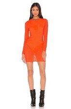 REVOLVE h:ours Dress Neon Orange Striped Bust Halloween Women’s Size Small