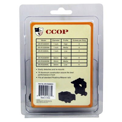 Rifle Scope Mount, High, For 30mm Tube For Picatinny Rail - RIFLESCOPES - Discovery Optics Europe