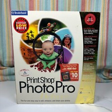 New Print Shop Photo Pro Deluxe by Broderbund Windows 95 98