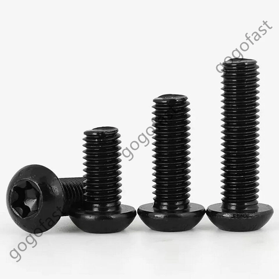 M3 M4 M5 M6 M8 M10 Negro 10.9 Acero Torx Cabeza Botón Torx Tornillos Pernos Foto 3 de 4