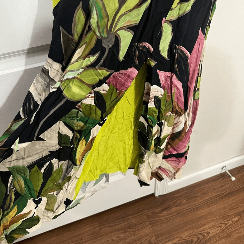 Christian Siriano Hawaiian Print Tie Strap Dress Size 0 US $1,295 image 3