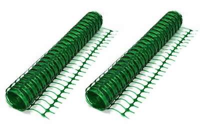 2 x Warning fence green 50 m x 1 m security fence barrier fence building fence protection fence