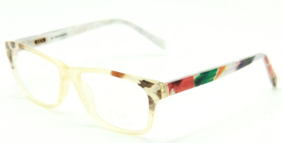 NEW COCO SONG CCS 102 COL. 4 CLEAR-BEIGE/MULTICOLOR AUTHENTIC EYEGLASSES 54-16