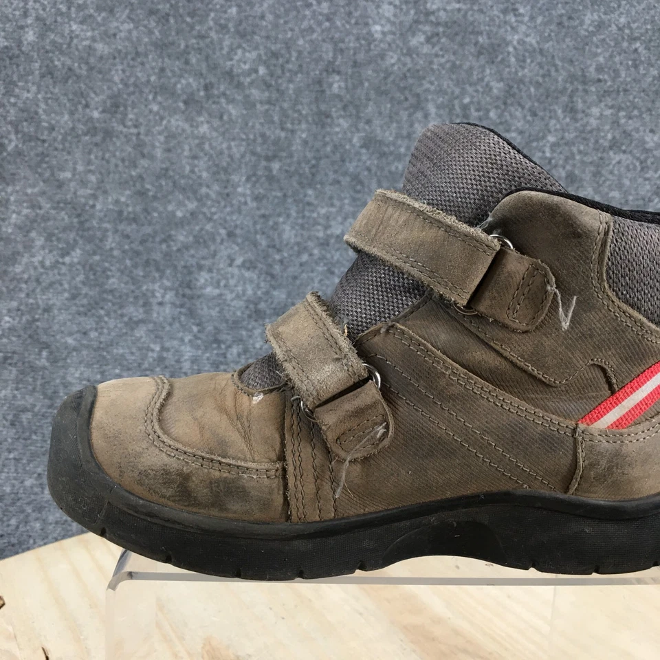 Keen Botas Niño 13 Botines Cuero Marrón Gancho y Lazo Punta Redonda Informal Foto 3 de 4