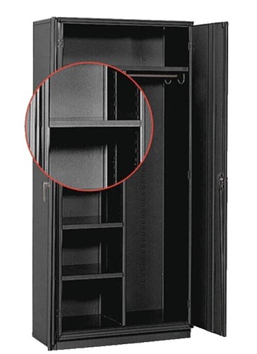 Shelving Storage Cabinet, 42 In H, 36 In W, 18 In D, Swing, Keyed