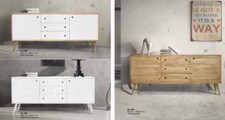 MADIA CREDENZA MODERNA 2 ANTE 3 CASSETTI MOBILE CONTENITORE SOGGIORNO
