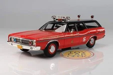 1970 Ford Galaxie Station Wagon Chicago Fire Chief (2nd Version) 1:43 Goldvarg C