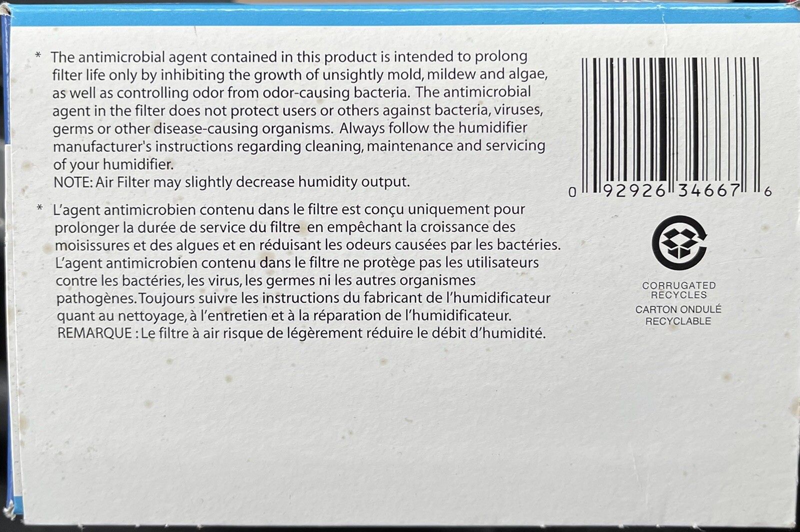 HONEYWELL HAC-504AW HUMIDIFIER FILTER A, ENVIRACAIRE ENVIRONIZER GENUINE, NEW