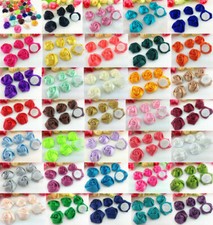 DIY 100PCS Satin Ribbon Rose Flower Craft Wedding Appliques Crafts