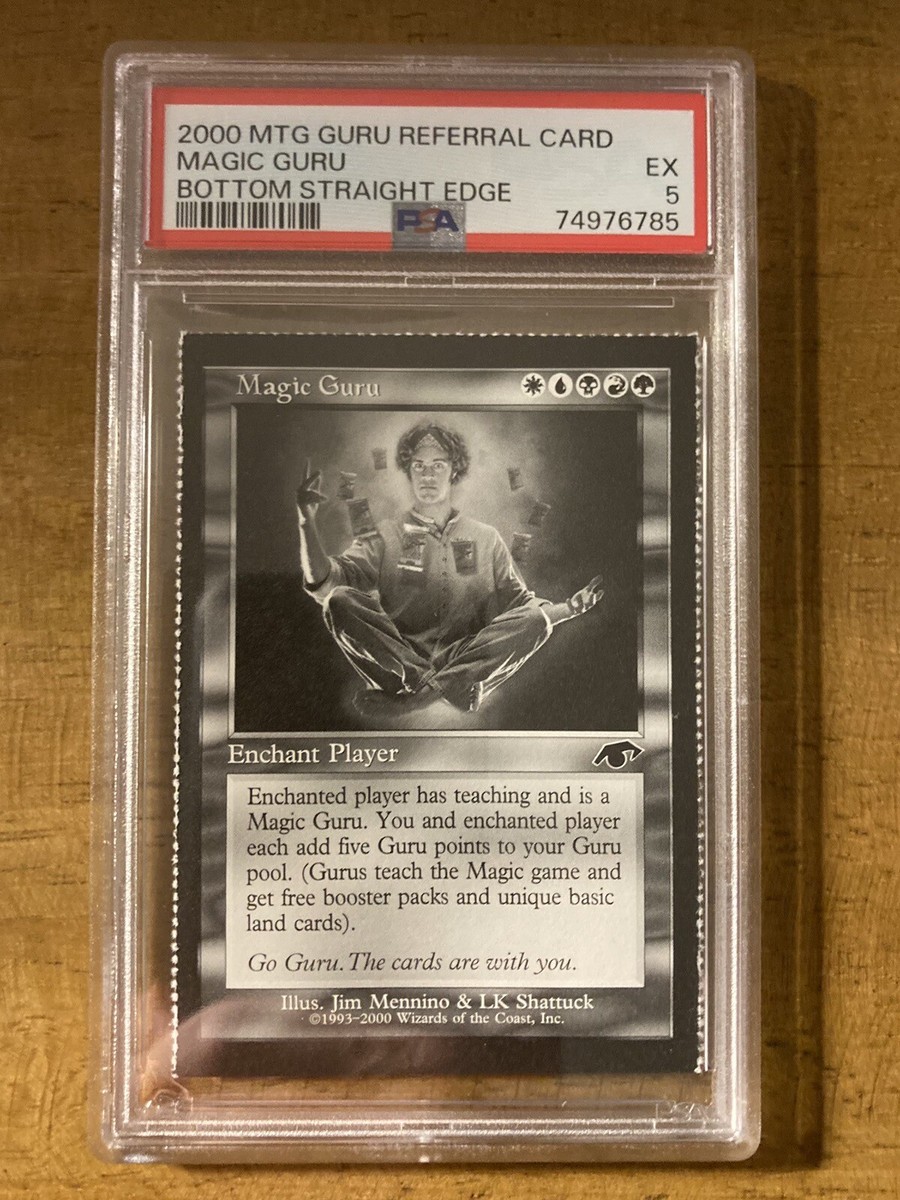 MTG✨MAGIC GURU REFERRAL CARD (Bottom Straight Edge)✨PSA 5 EX