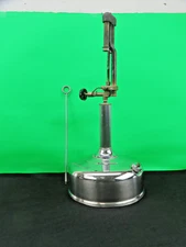 Leacock Coleman Amish Gas Lamp  Model 107 Stainless Steel  Clean