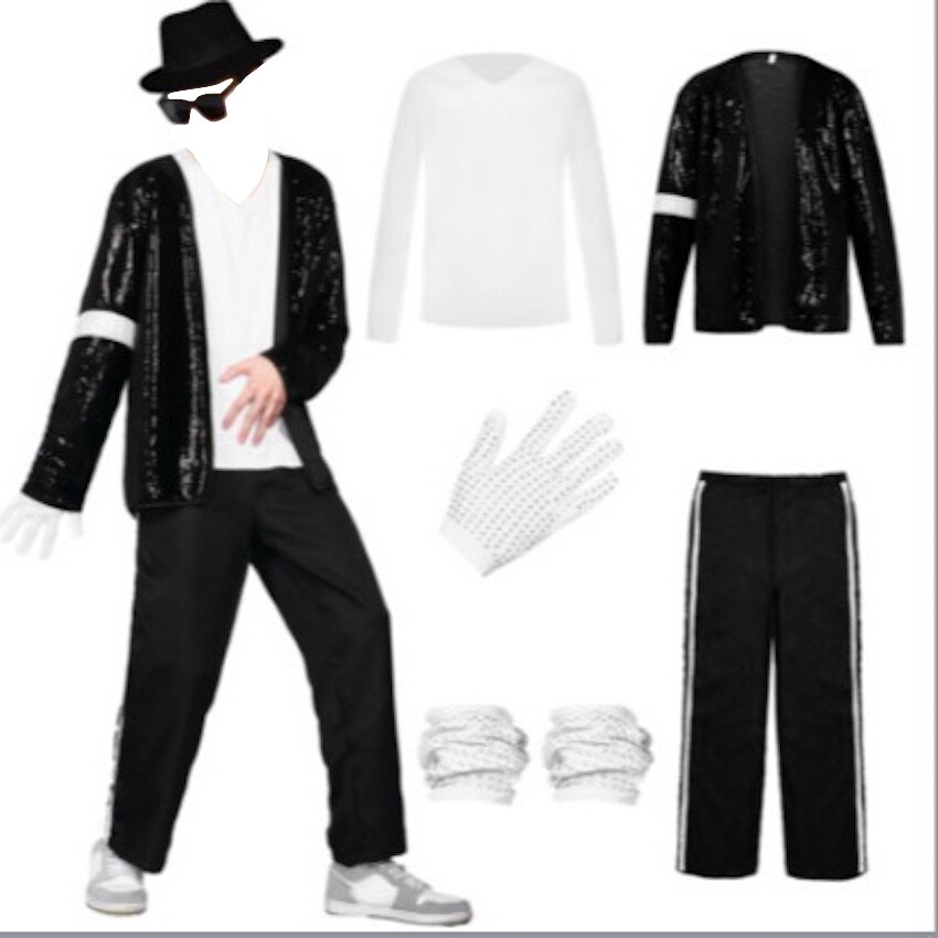 Vestito Carnevale Abiti Di Michael Jackson Simil Michael Suit
