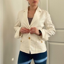 Mexx Linen Cotton White Color Blazer New Size 38 Spring/summer Style