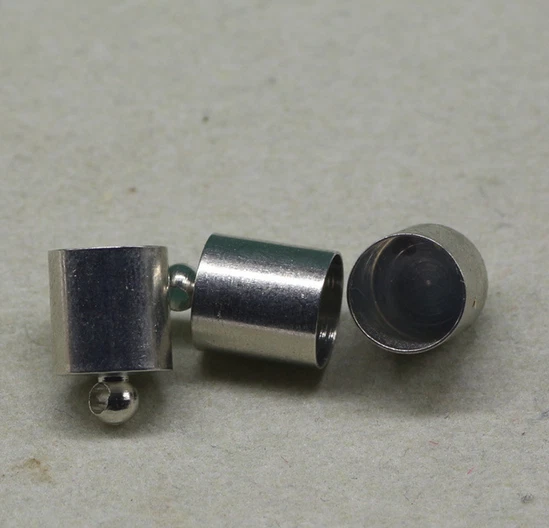 Tapa de punta de extremo de 3 mm 10 mm 12 mm Borla de cuero Extremo de cordón Cuentas de prensado Tapa Fabricación de joyas Foto 4 de 4