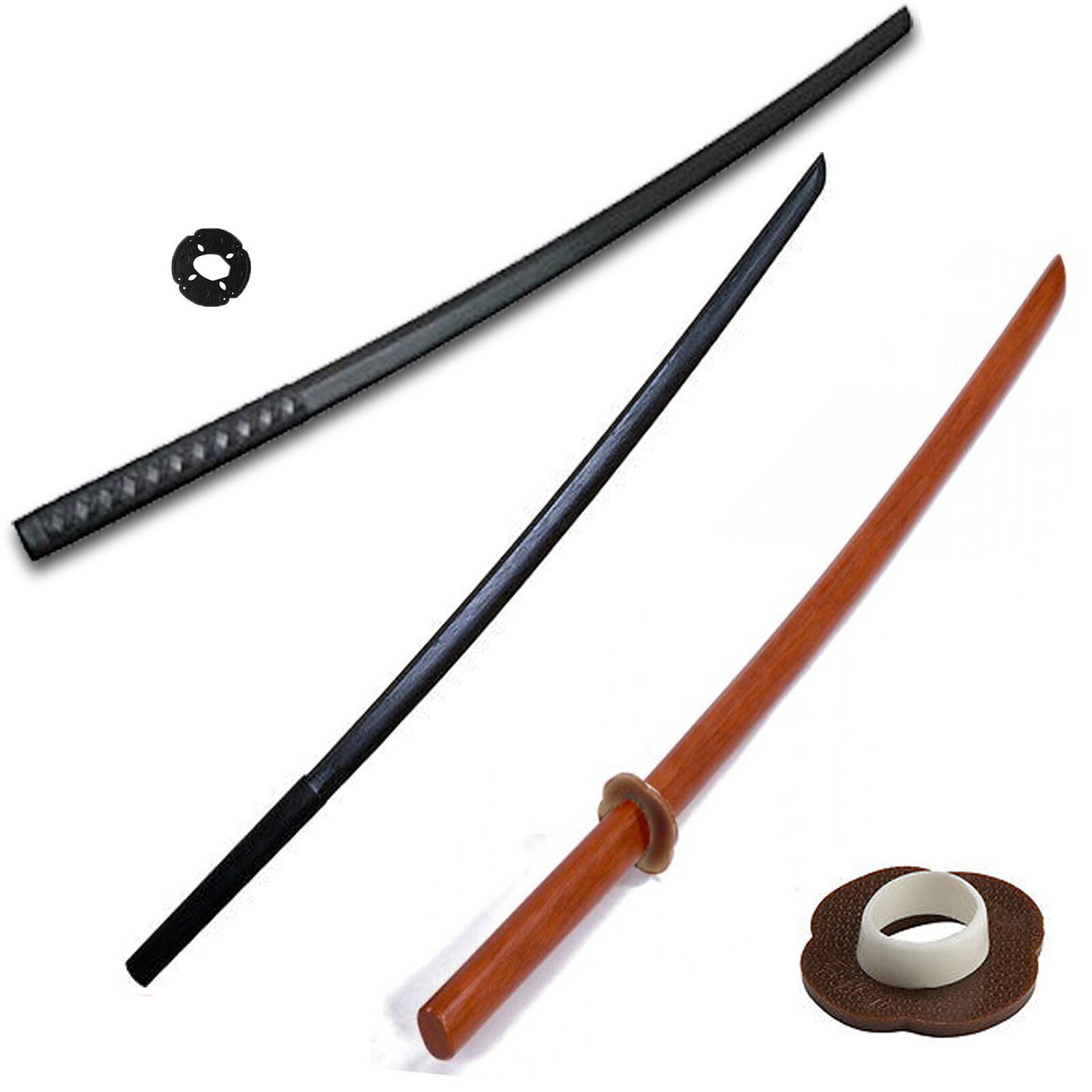 Bokken legno Suburito Bokuto con Tsuba Allenamento Aikido Iaido Kobudo Kenjutsu
