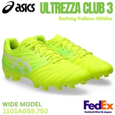 ASICS Soccer Cleats ULTREZZA CLUB 3 Safety Yellow/White 1101A059.750 WIDE 2024
