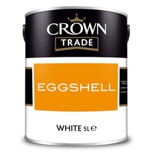 Crown Trade Eggshell Finish White All Sizes Oil Based