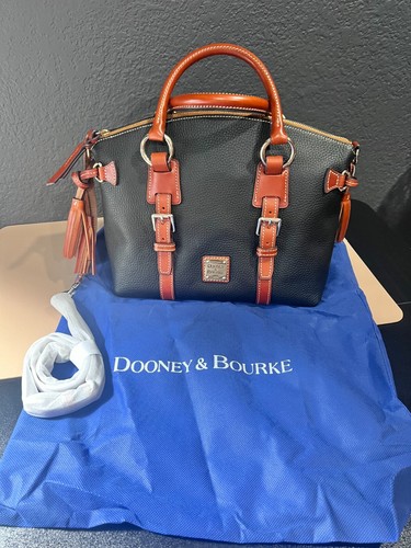 Dooney & Bourke Nubuck Bristol Satchel Crossbody Bag Womens Black Designer NWT - Picture 3 of 22