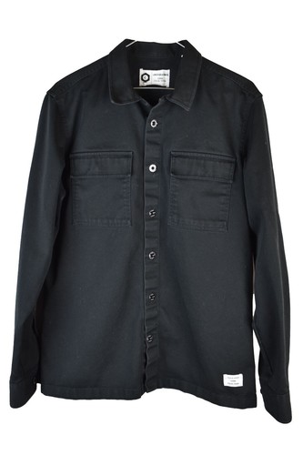 JACK & JONES schwarze Overshirt Jacke Gr. S Herren Denim dick Langarm Worker