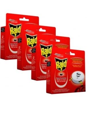Trappole Formiche Raid Esca Casetta Insetticida 4 conf