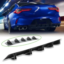 For Acura ILX TLX TSX Rear Lip Bumper Diffuser Spoiler Shark 5-Fins Carbon Fiber