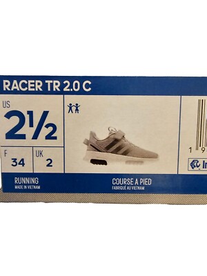 Size 2.5 (PS) - adidas Racer TR2 Low Grey 