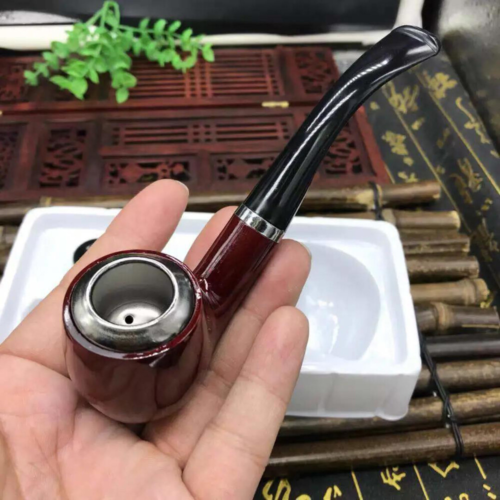 tobacco pipes Wooden Smoking Pipe Tobacco Cigarettes Cigar Pipes Wood Sence Acrylic Gift