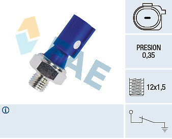 FAE 12841 Oil Pressure Switch for Mercedes-Benz Mitsubishi Smart