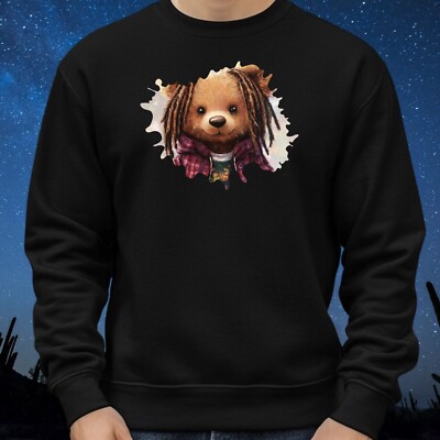 Teddy Bear Dreadlocks Sweatshirt Cosy and Perfect for Any Occasion S to 4XL
