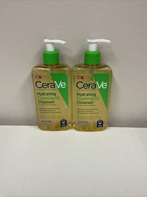 CeraVe Hydrating Foaming Oil Cleanser 12 oz Lot Of 2 B69-73