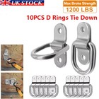 10PCS D-Rings Tie Down Load Heavy Duty Anchor Point Trailer Forged Lashing Hook