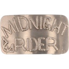 Handmade Midnight Rider Mc Club Chopper Motorcycle Biker Vintage Belt Buckle