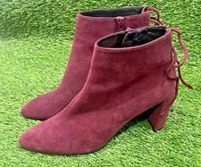 Stuart Weitzman Gardner Maroon Suede Boots Size 7 New