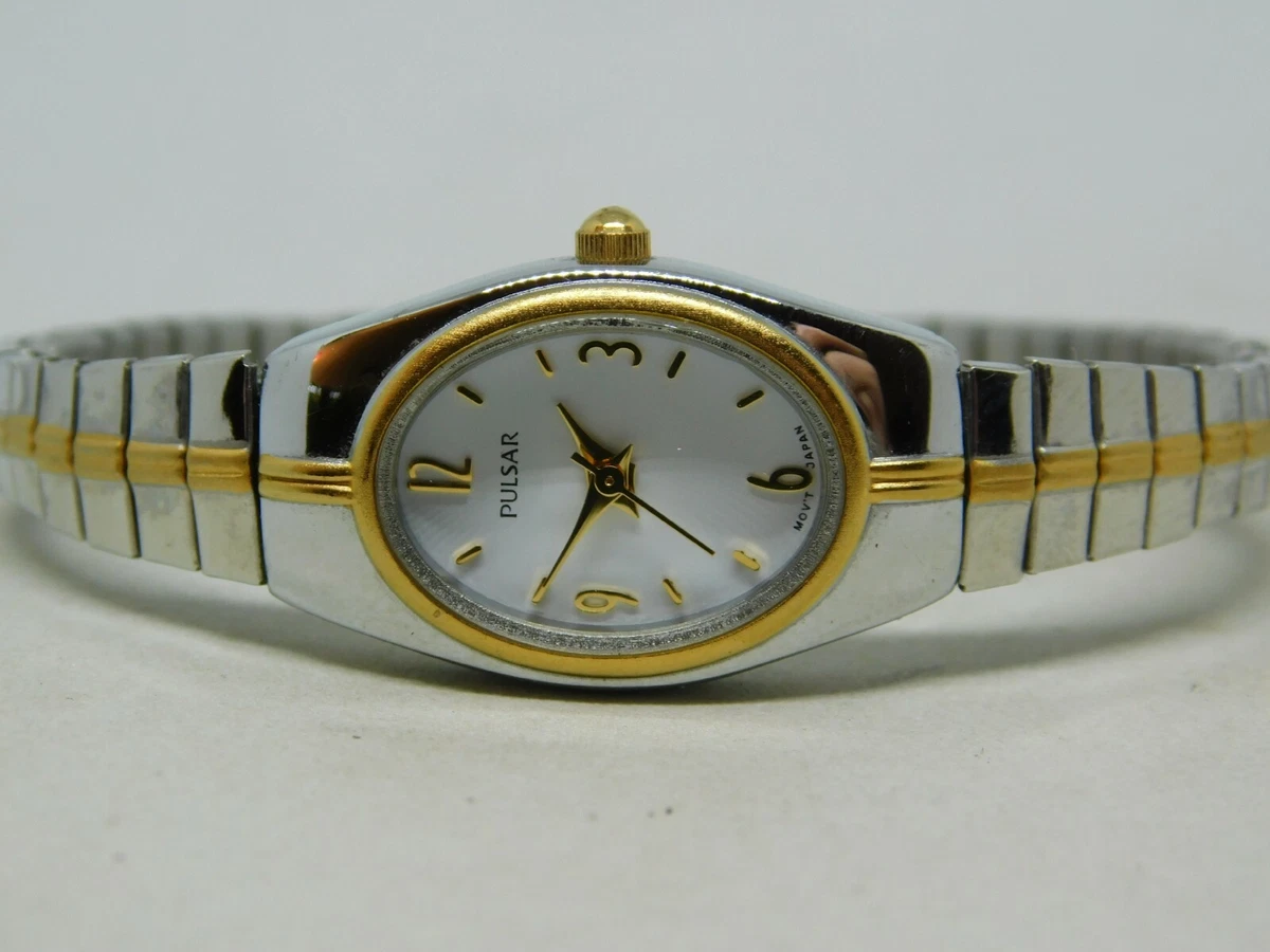 Pulsar Two Tone Quartz Analog Ladies Watch Sz. 6 1 4 eBay