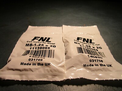 (6) M8-1.25 x 2D 18-8 S/S Free Running Wire Insert
