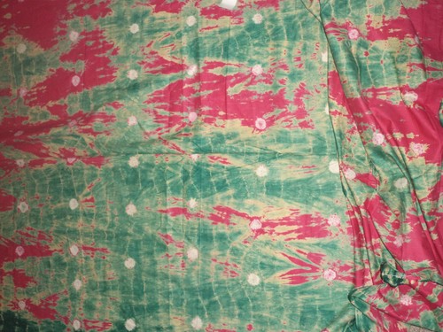 Pink Green Batik Cotton Ethnic Fabrics Splash Dye Plain African - Picture 4 of 4