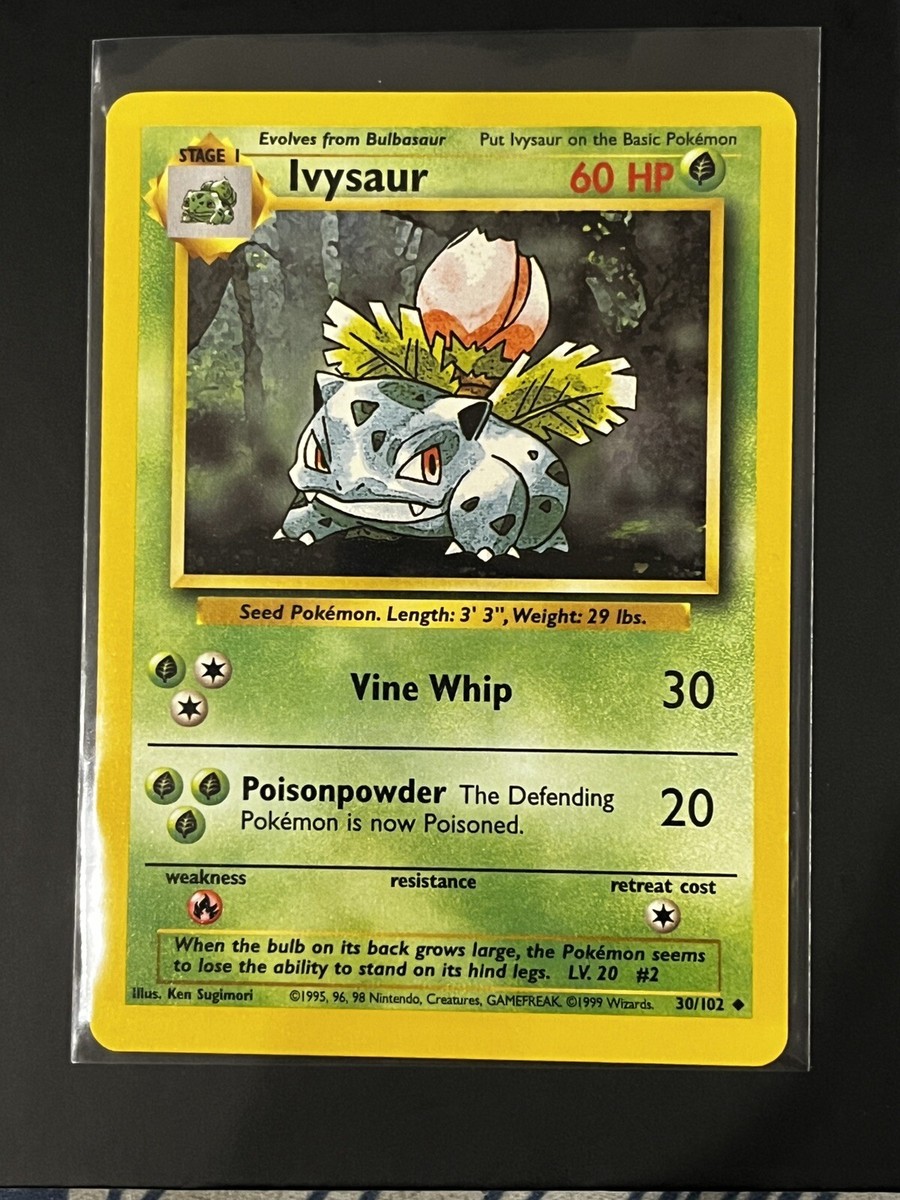 Pokémon TCG Ivysaur Base Set Pokemon 30/102 Regular Unlimited Uncommon