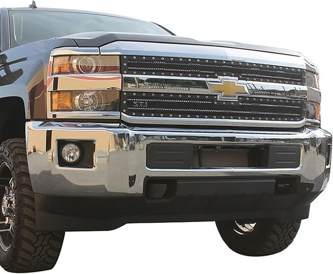 Rejilla de corte de malla de alambre de acero inoxidable negro, 2 piezas Chev Silverado 25/3500 Foto 3 de 3